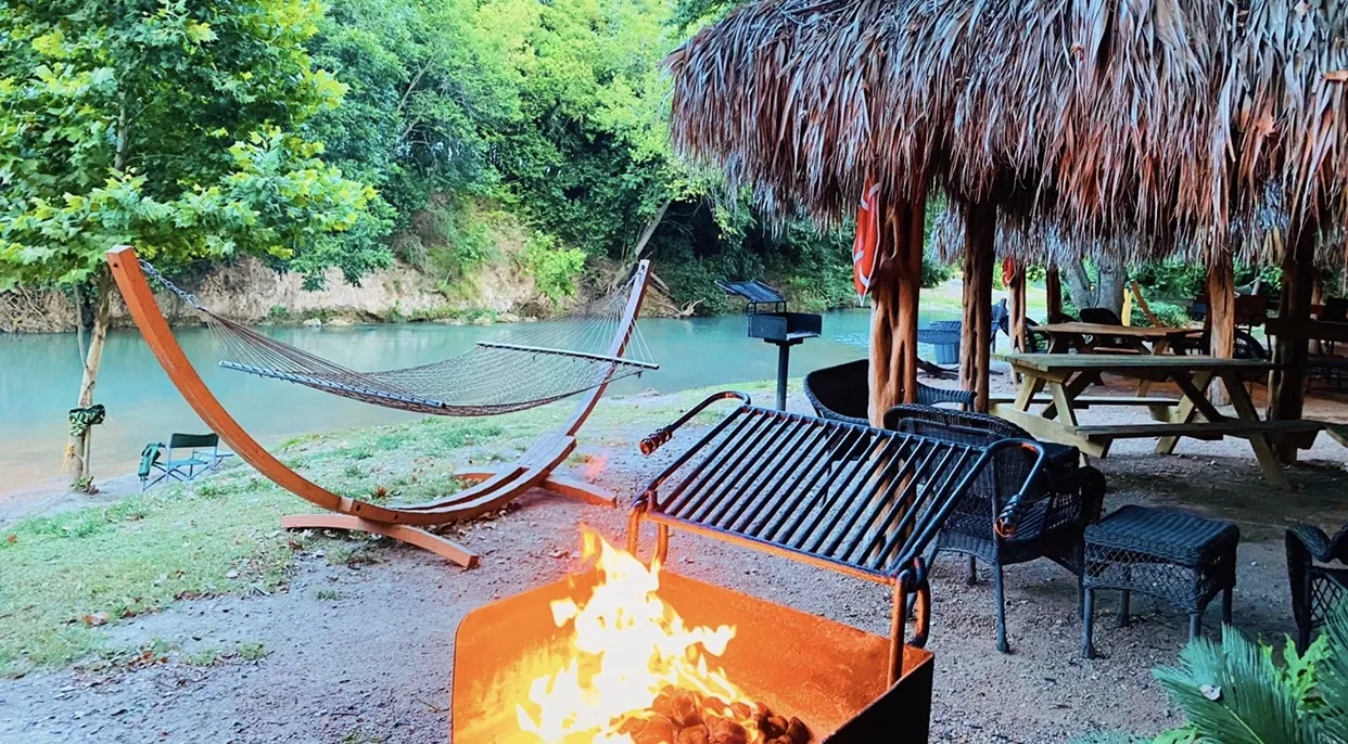 Easter family glamping moment 3 at Son's River Ranch