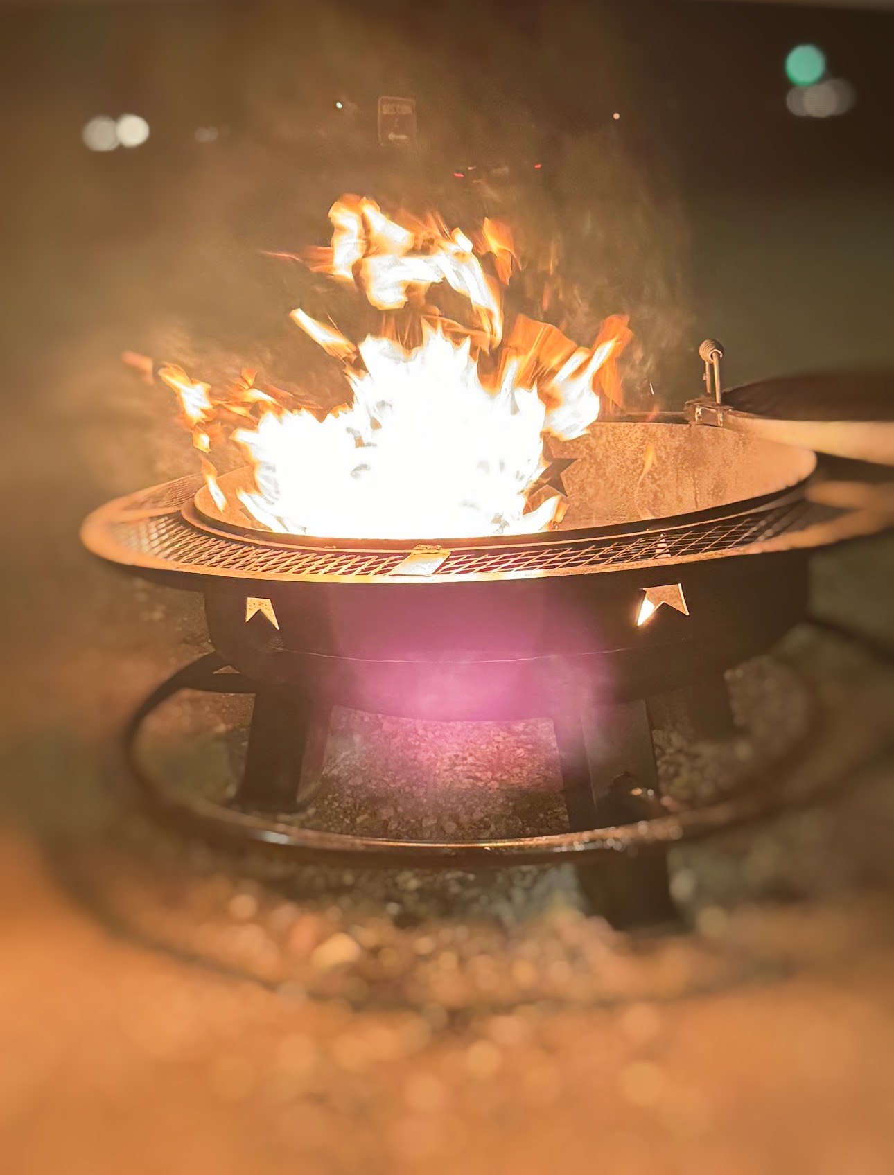 Fire pit at night