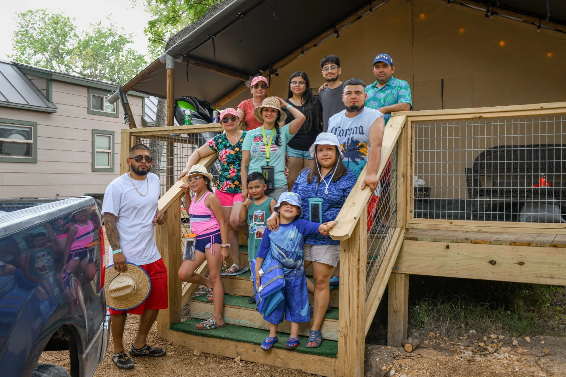 Large family at Safari Cabin