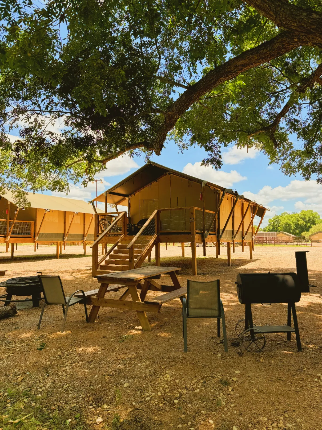 Safari cabin at Son's River Ranch - spacious glamping in Texas Hill Country